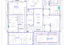 draft 2d residential floor plan in autocad